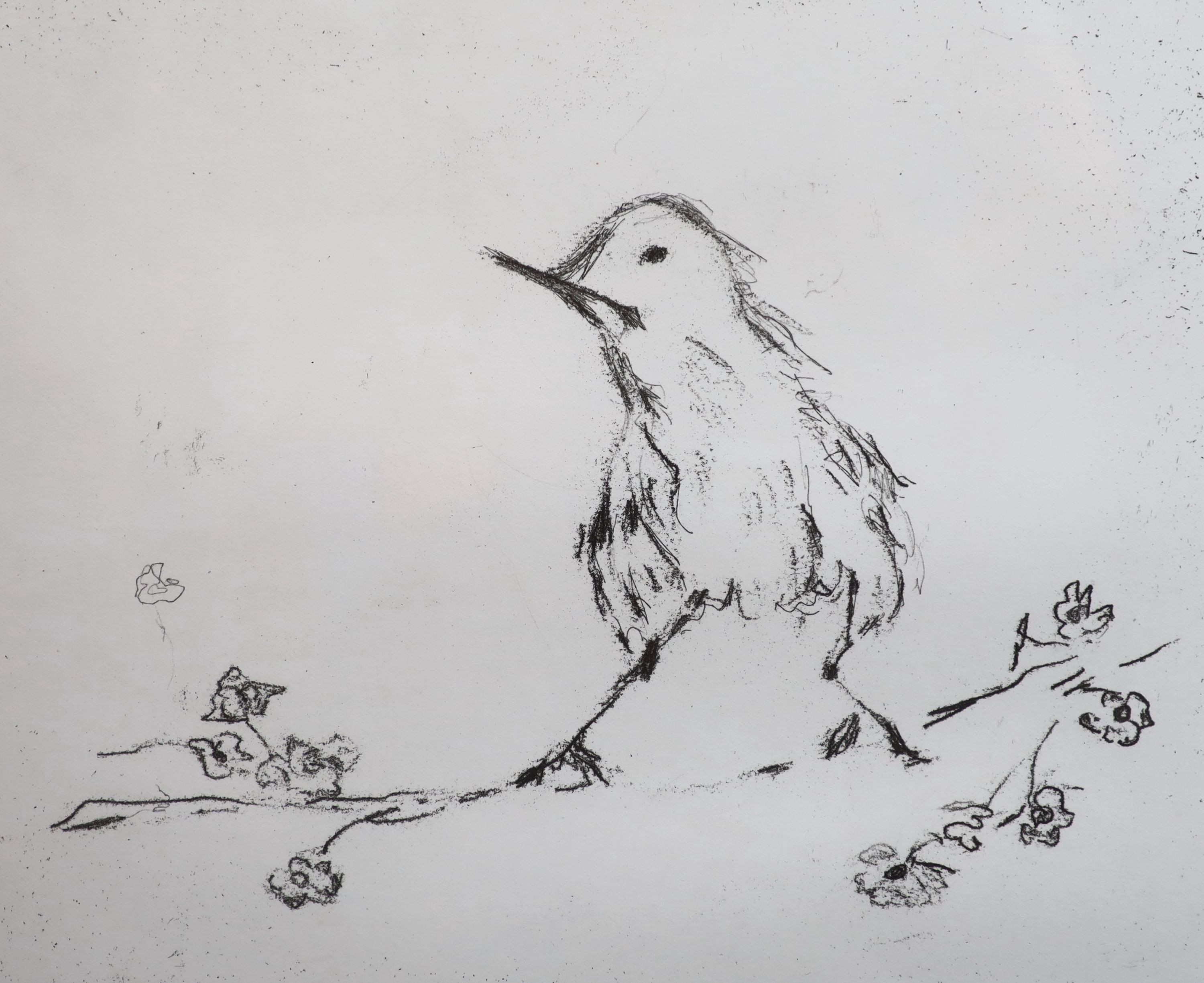 Tracy Emin (1963-), Self portrait as a small bird, etching on wove, 27.5 x 33cm.